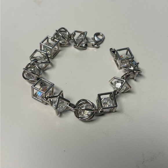 Atelier Swarovski Silver Geometric Bracelet - Picture 2 of 3